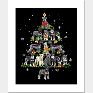 Cute Miniature Schnauzer Christmas Tree Xmas Gift Posters and Art